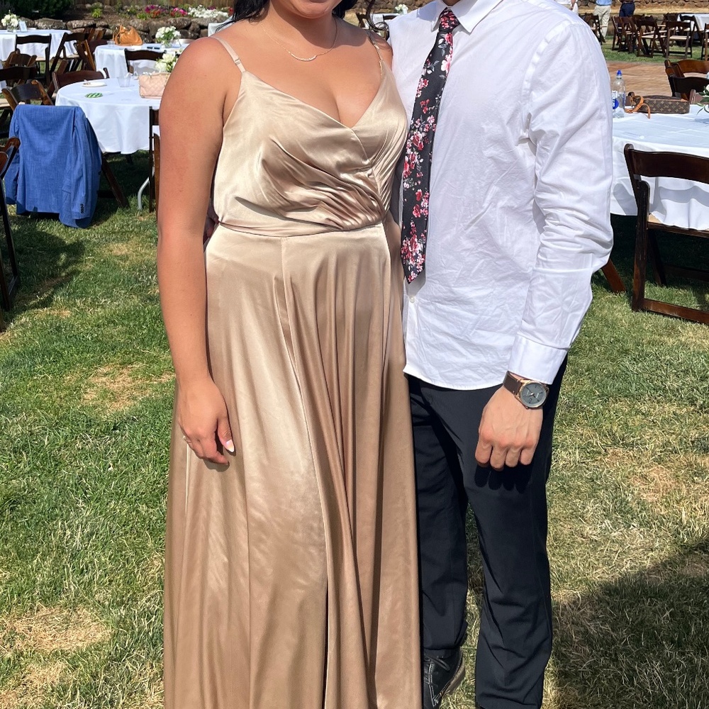 Champagne Satin Dress
